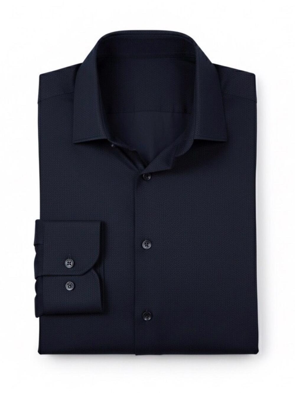 Ben Sherman Mens Slim Fit Dress Shirt Black |Small 14-14.5